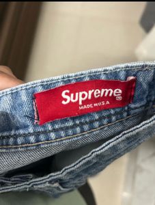 Supreme Distressed Blue Jeans
