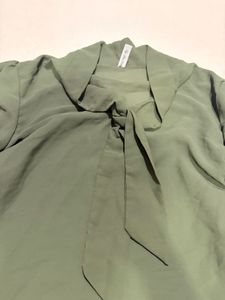 Olive Green Elegant Blouse