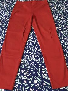 Women's maroon Pull-On Pants