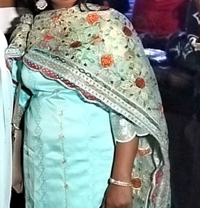 Navy Blue colour Suit with Dupatta