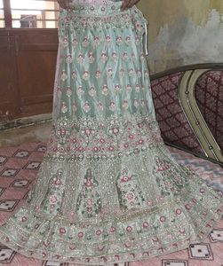 heavy cancan lehanga for wedding