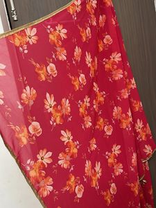 new long  Floral Print Kurta and dupatta set …