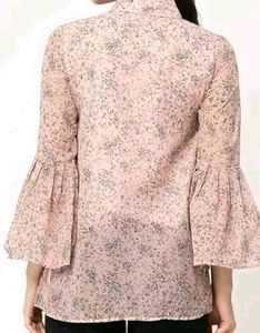 Women's Floral Printed Flared Top