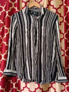 Striped Button-Up Shirt