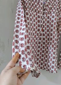 Short Top ,Cotton Fabric ,Size M