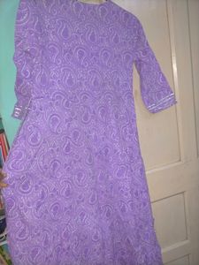 Beautiful Lilic Embroidery Design And Printed Grown