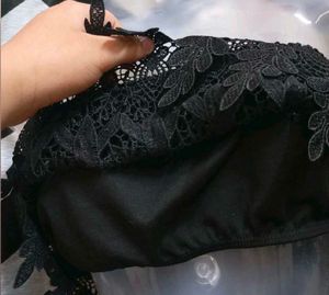 Lace Bandeau Crop Top