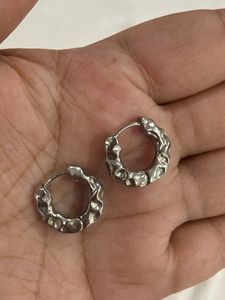 Unique Textured Hoop Earrings