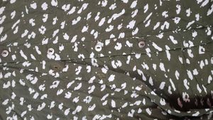 Chic Olive Green Ditsy Print Dress