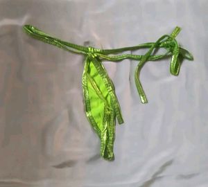 Vibrant Green Snake Print Bikini Top