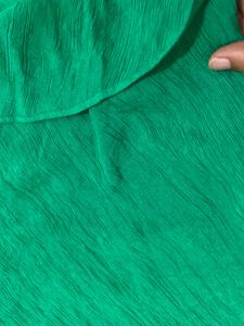 Emerald Green Flutter Sleeve Dress