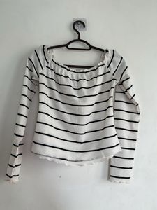 Striped Off-Shoulder Top