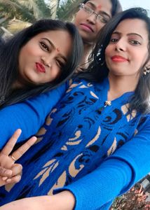 Blue Patterned Knit Dress 10/10