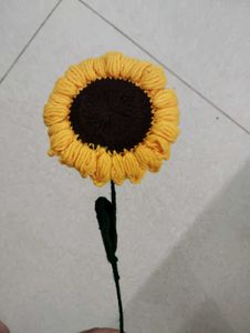 Handmade Crochet Sunflower Decor