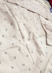 Men's White Printed Casual Shirt