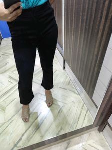 Black Stretchable Bootcut Jeans