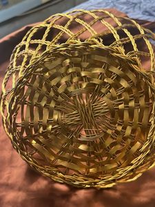 Two Diwali Gift - Basket Decorative Gold Wire