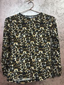 Leopard Print Long Sleeve Top