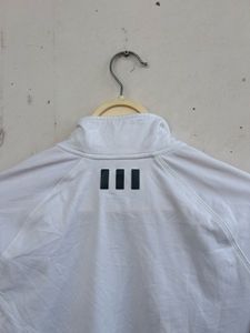 Adidas White 1/4 Zip Long Sleeve Top