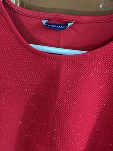 Sparkling Red Bell Sleeve Top