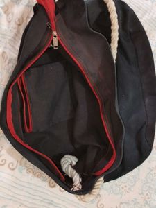 Chic Black Hobo Bag with Rope Handle
