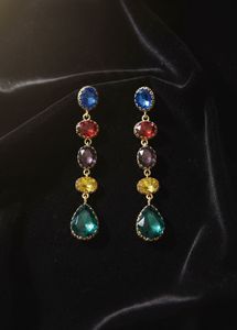 Colorful Gemstone Drop Earrings