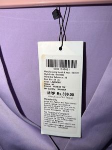 Forever 21 Lavender V-Neck Crop Top