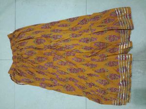 Flowy Ethnic Skirt with Floral Print