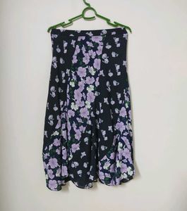 Floral Strapless Midi Dress
