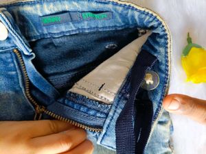 Kids Boys Distressed Blue Denim Jeans