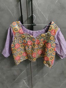 Embroidered Hexagon Blouse