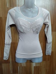 Elegant Lace Detail Long Sleeve Top