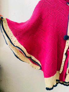 Pink Hooded Knit Cardigan