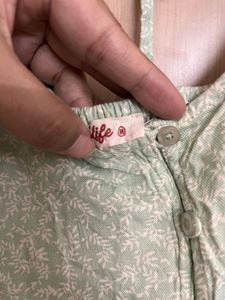 Light Green Floral Mini Dress