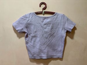Cute Lavender Cropped Cardigan