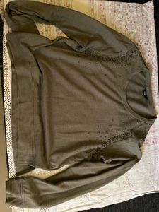 Stylish Embellished Long Sleeve Top
