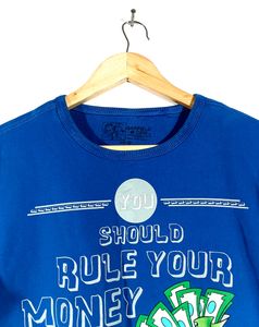 Blue Printed Sweatshirt (Women)