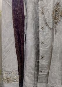 Classy Sherwani With Zardosi Work