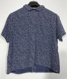 Women Blue Polka Dots Top |