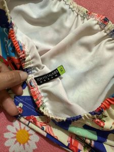 Tropical Brazil Print Elastic Tube Top