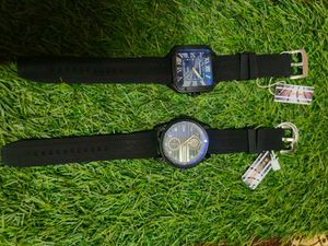 Stylish Pair of Black Watches