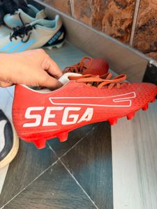 Vibrant Orange Soccer Cleats