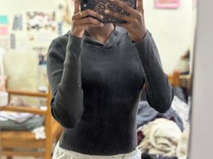 y2k ribbed jacket