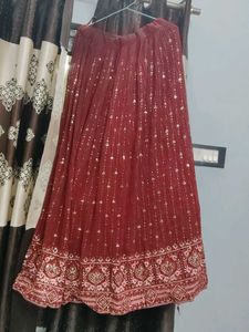 Maroon Sequinned Lehenga Choli
