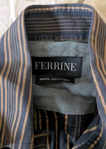 Striped Button-Up Men's Shirt