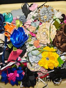 Handmade Fabric Flower Brooches 20 flowers