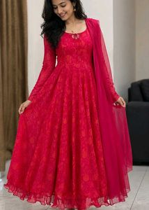 Elegant rani pink Ethnic Gown