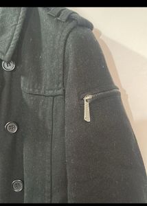 Stylish Black Peacoat Jacket