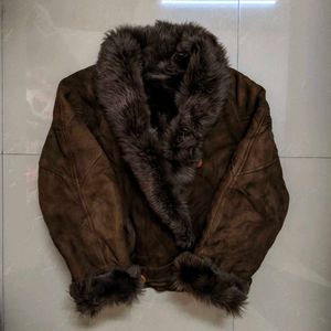 Vintage Brown Reversible Fur Jacket
