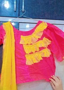 Vibrant Ruffle Lehenga Choli Set